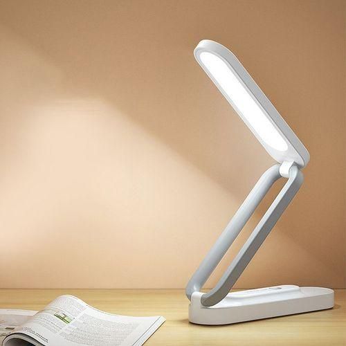 Dimmable pliant a mené lampe de table -blanc