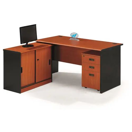 TRES SOLIDE ENSEMBLE Table de Bureau et ARMOIR COULISSANT- 3 Tiroirs 1.60