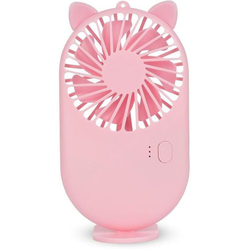 Mini ventilateur portable avec batterie - Support de table - Rose