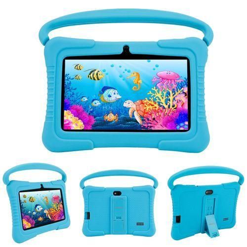 Tablette Educative Pour Enfant - 7 Pouces - 1 Go - ROM 8Go- Quad-Core -bleu