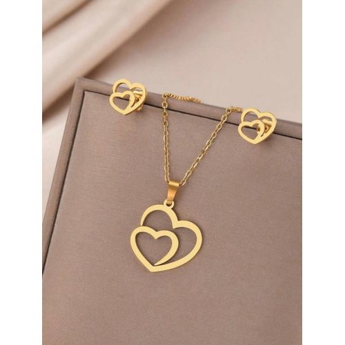 Ensemble collier en acier inoxydable