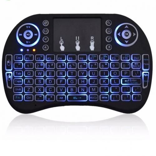 Partagez ce produit    Mini Clavier Backlit Wireless , Ergonomique sans Fil avec Touchpad – Pour Smart TV, Android TV Box, Google Chromecase, mini PC, HTPC, Console, Ordinateur etc….