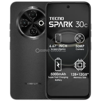 ecno Spark 30C - 6.67" - ROM 128Go - RAM 4Go - Photo 50MP - 5000mAh- Dual SIM - Orbit Black