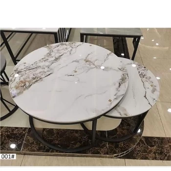 Lot de 2 Tables basses 001- 60x60/40x40 cm - Blanc