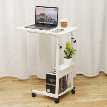 Table pour ordinateur avec roues et rangement de documents