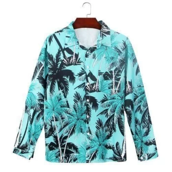 Berrykey Homme Chemise Florale Manches Longues Séchage Rapide Confortable