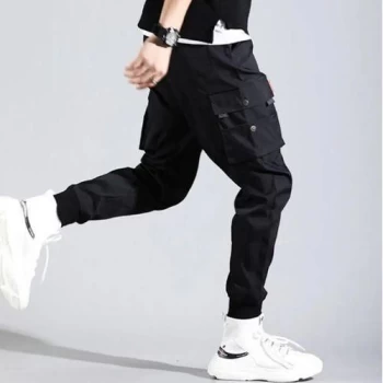 Mode Pantalon Multi-poches - Noir