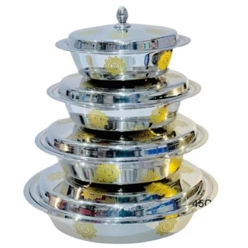 ensemble 4 bols en inox avec couvercle