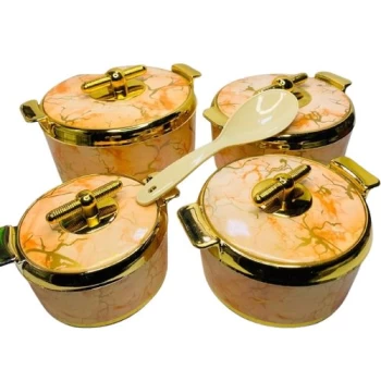 stainless steel lot DE 4 BOLS ISOTHERMES 24H avec couvercle multicolore