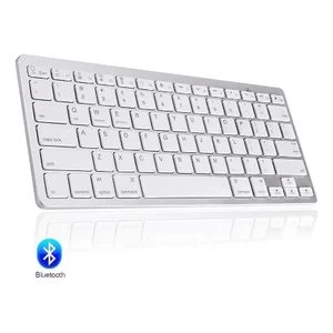 Partagez ce produit    Clavier Qwerty sans fil Bluetooth Qwerty - Ordinateur/Android/Ios - Blanc