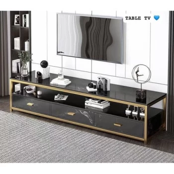 Meuble TV moderne avec portes et tiroirs de rangement compartimentée pour le salon , couloir et chambre - Console Tv - table tv