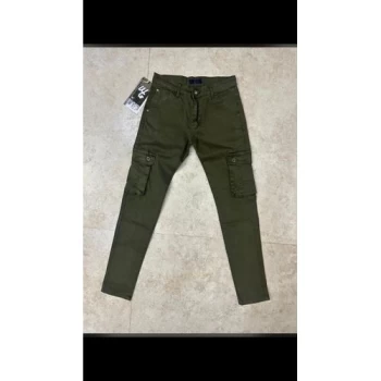Pantalon cargo couleur vert
