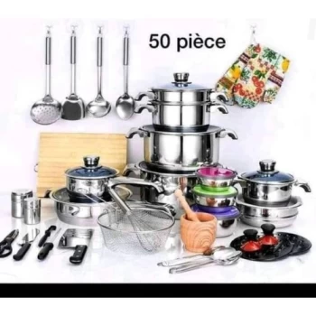 ensemble service vaisselle en inox lourd 50pcs