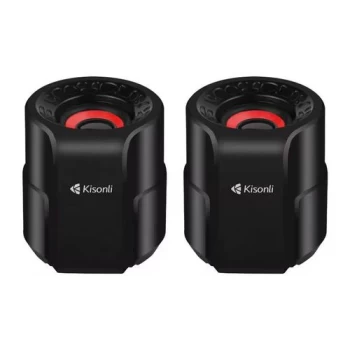 Kisonli Haut-parleur baffle USB Ks A-909 filaire sortie aux jack et usb pour téléphone ordi tv haut parleur A 909 kisonl