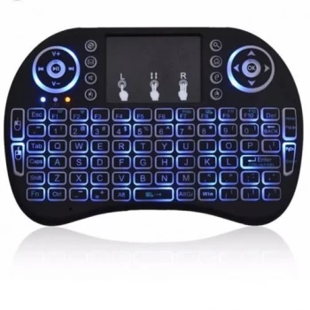Partagez ce produit    Mini Clavier Backlit Wireless , Ergonomique sans Fil avec Touchpad – Pour Smart TV, Android TV Box, Google Chromecase, mini PC, HTPC, Console, Ordinateur etc….
